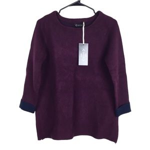 Nanette Lepore color block side zip sweater size small